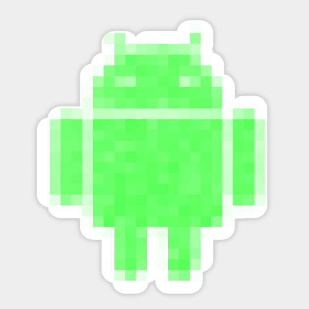 PixelatedDroid Sticker by findingNull